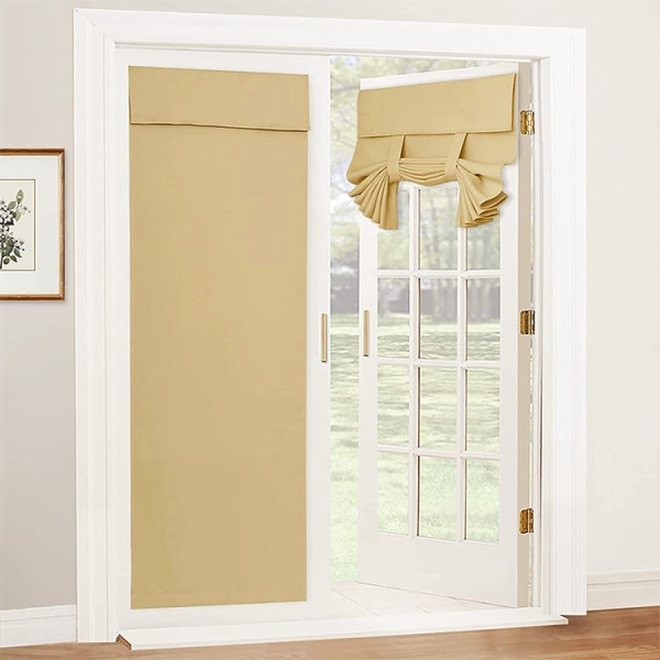 Mørklægningsdørgardin - Privatlivs- og Termisk Isolerende Gardiner, B26 x H69 tommer, 1 Panel yellow