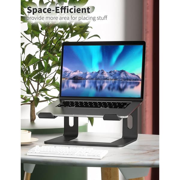 Laptop Stativ, Ergonomisk Laptopheis for Skrivebord Black