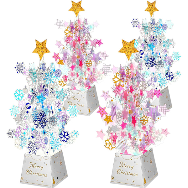 4 stk. Pop Up-kort 3D Juletre-kort med konvolutter 4 Pieces