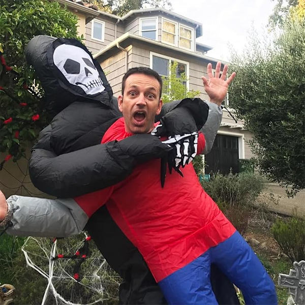 Uppblåsbar Dödsänglar-Kostym för Halloween