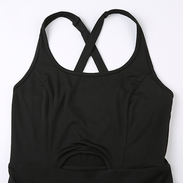 Träningsromper för kvinnor, löpshorts, atletisk helkroppsoverall black M