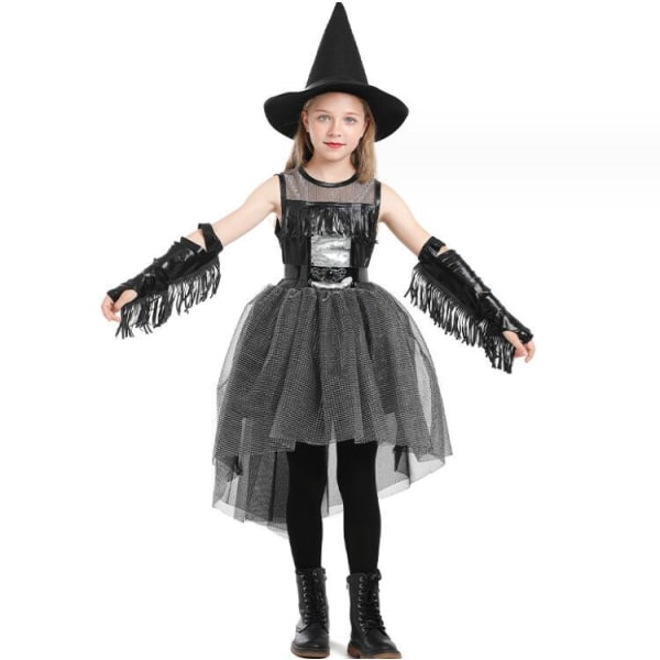 Halloween Barnkläder för Barn Häxa Tuxedo Klänning S