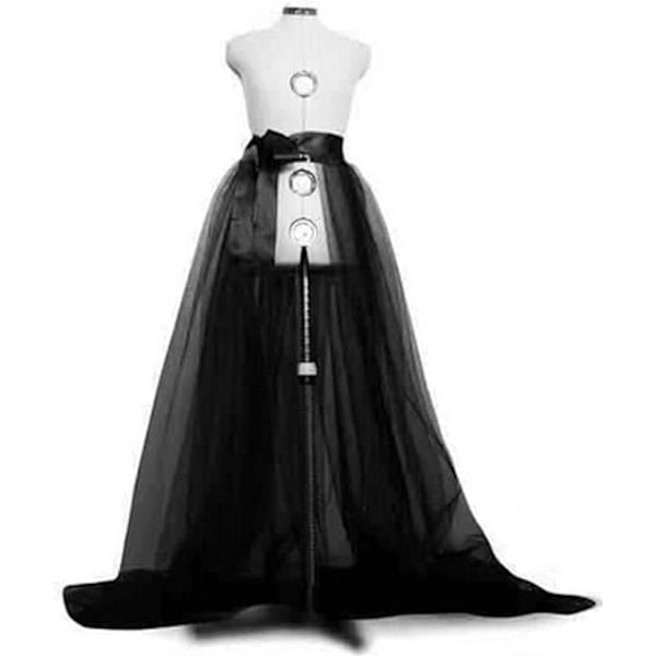 Kvinders Tulle Tutu Lange Skørter Bryllup Maxi Kjole Black