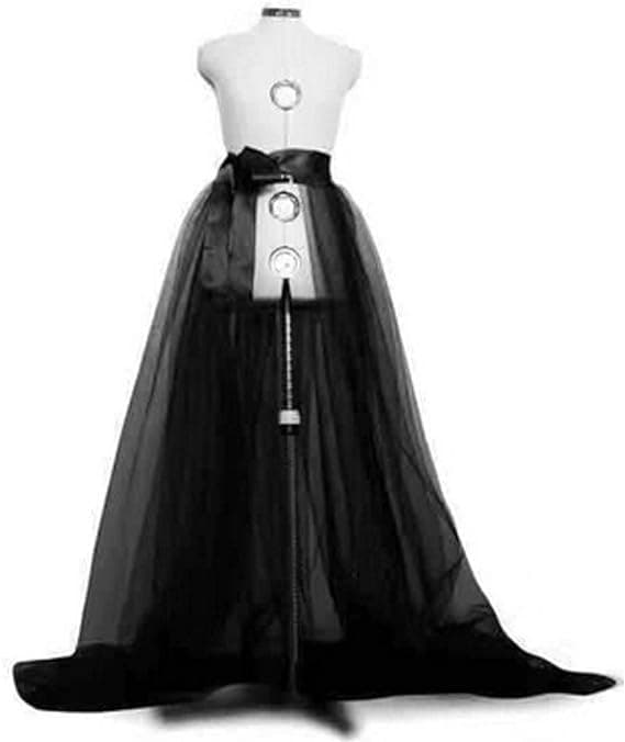 Kvinnors Tulle Tutu Långa Kjolar Bröllop Maxi Klänning Black
