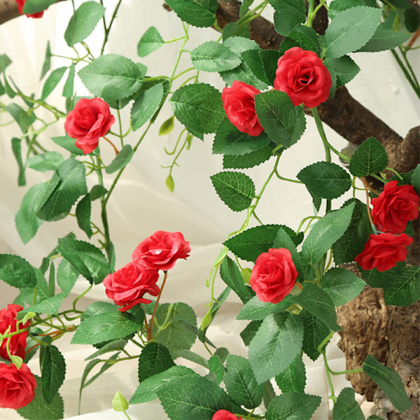 2 stycken Rose Vine Blommor Garland Plants color1