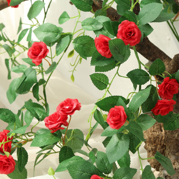 2 stycken Rose Vine Blommor Garland Plants color4