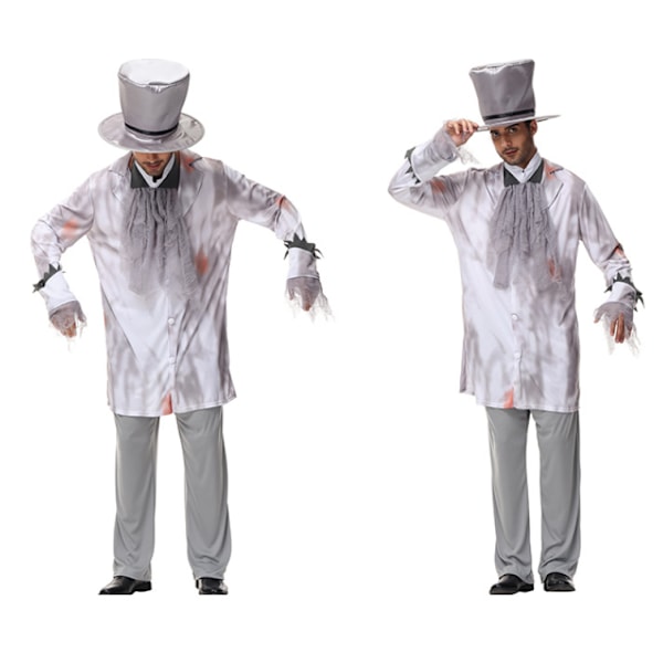 Halloween Zombien Morsian Hämähäkkipuku Hieno Kuolleen Morsiamen Mekko Men M