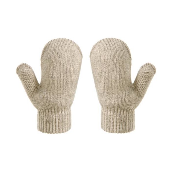 Barn vinter stickade mössa handskar set khaki
