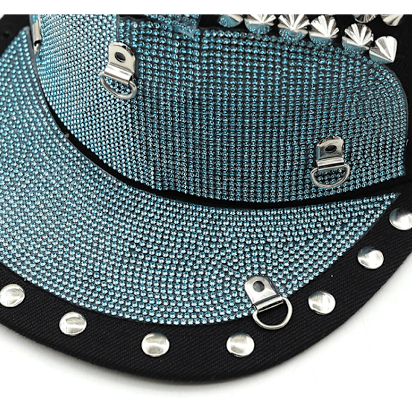 Dubbade Baseball Flat Bill Cap Hat blue