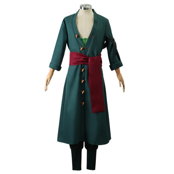 Män Roronoa Cosplay Kostym Zoro Anime Robe Kläder L