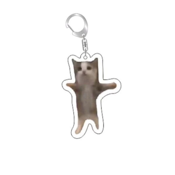 Sjov Kat Memes Serie Nøglering Dame Taske Vedhæng Nøglering A