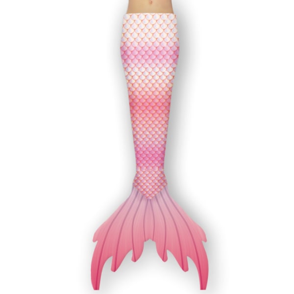 Girl Mermaid Tail med Monofin pink 130
