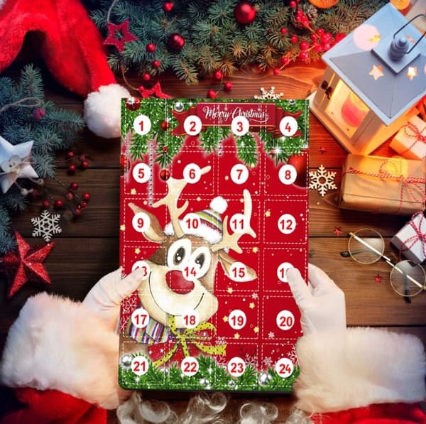 Julkalender, nedräkningskalender Julpynt Present Style3