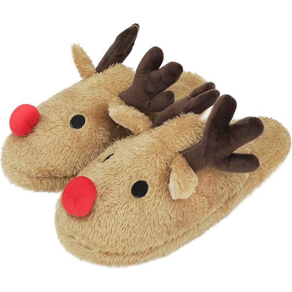 Varma Fleece Reindeer Inneskor för Kvinnor 40/41