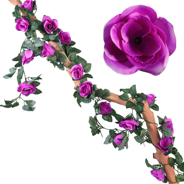 2 stycken Rose Vine Blommor Garland Plants color4