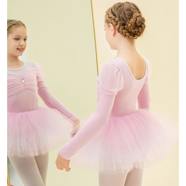 Barnens Danskläder Långärmad Tutu Pink 130