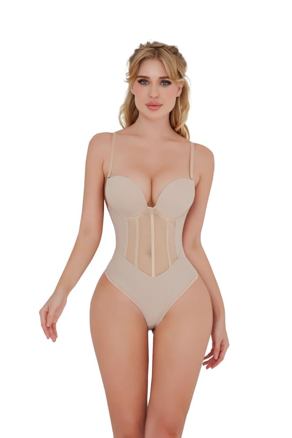 Formande Kroppsshaper för Kvinnor med Extra Stark Kontroll Beige 3XL