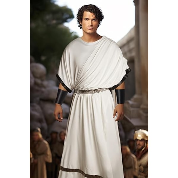 Gresk Toga Kostyme for Par - Kles for Mann og Kvinne Men XL