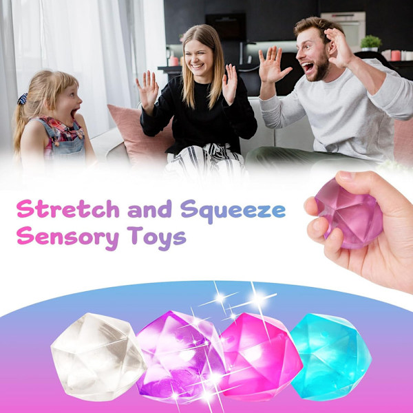 Mjuka Isbitar Stressbollar, 3-pack Sensoriska Mjuka Isleksaker Q5