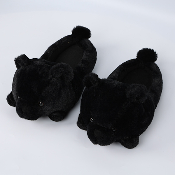 Teddybjörn Söta Plyschdjurstofflor Skor Inomhus Hem Sovrumstofflor Black