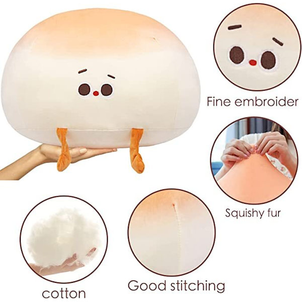 Squishy Decompression Steamed Buns Plyschdocka 40cm