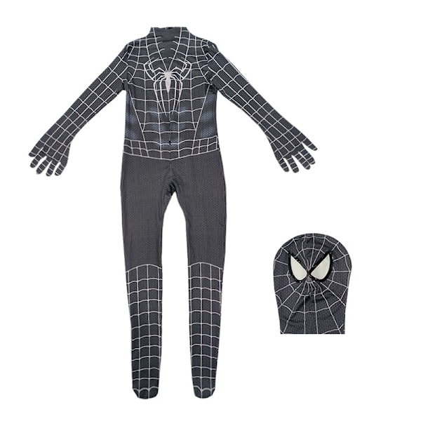 Spider-Man Halloween Kostume til Børn, Polstret Jumpsuit med Maske Black 110