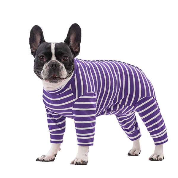 Hundetrøje, 4-bens Hundekåbe, Hundevintertøj til Små Hunde Purple 2XL