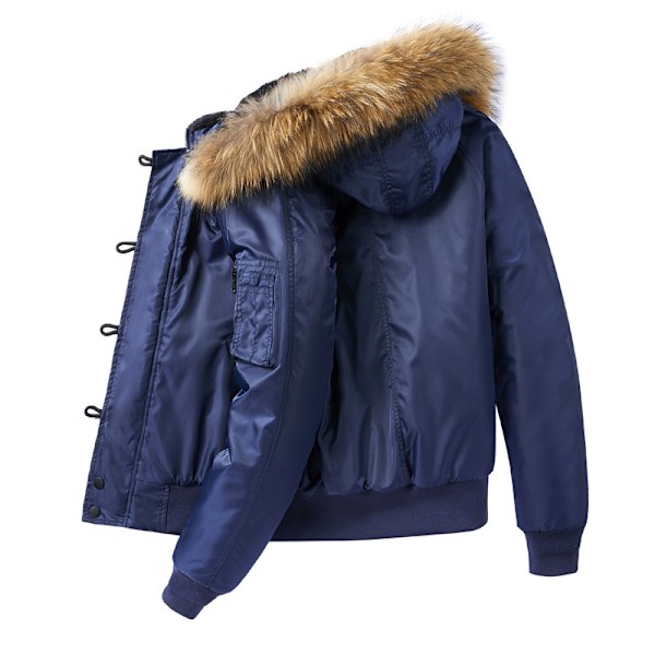 Hettejakke for menn, tykk og polstret, høst og vinter Blue XL