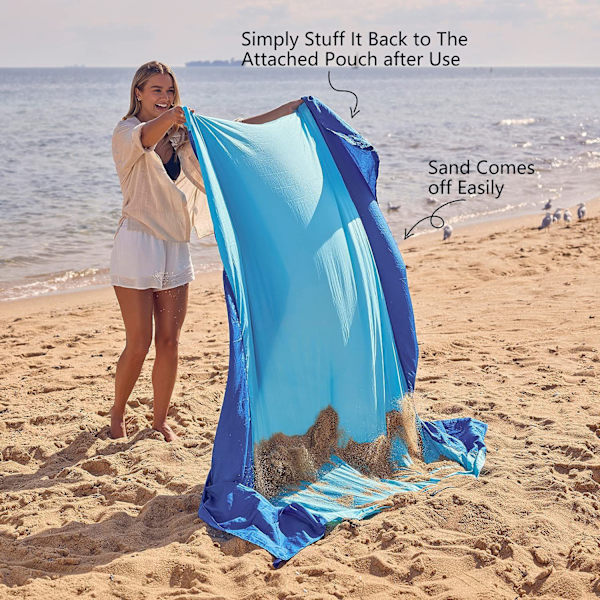 Extra stor strandsandtät matta Grey 220*180cm