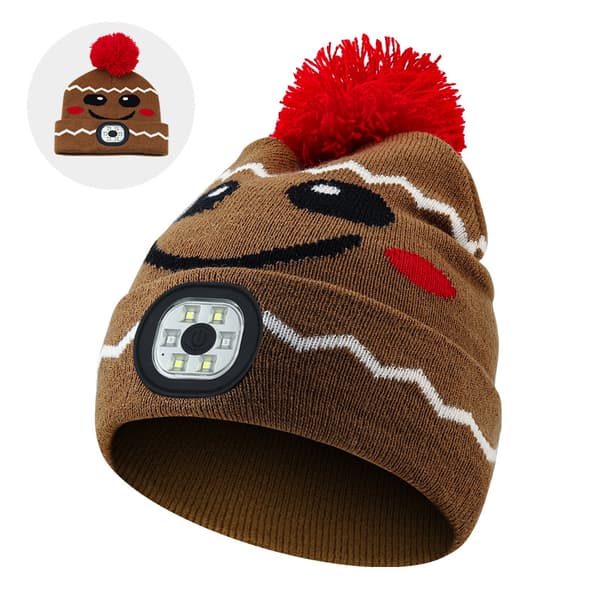 Barnens LED-pannlampahatt med lampor Brown