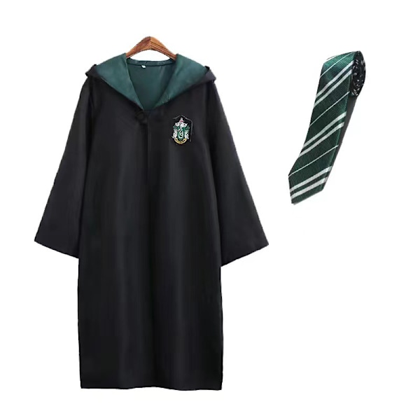 Harry Potter Barnkläder Klassisk Slytherin Roba Kostym Green-Adult S