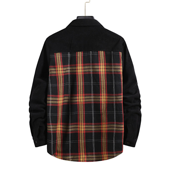 Manchester Patchwork-skjorta för män Black XL