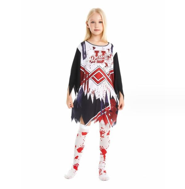 Halloween Zombie Kostumer Piger Cheerleader Kjoler S