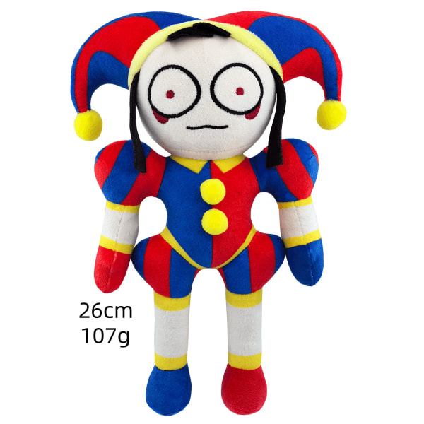 Plushleketøy med filmtema, Movie Amazing Digital Circus Stuffet Plushy Doll Standing Clown