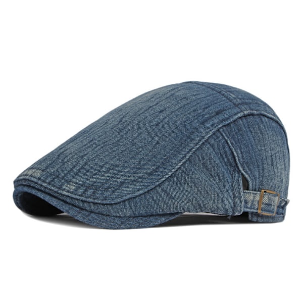 Unisex Denim Newsboy Hattar Driving Basser Hat dark blue