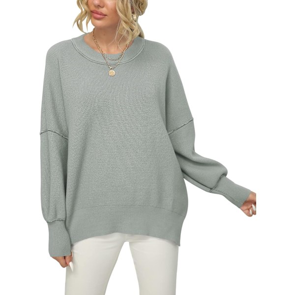 Hettegenser med flaggermusarmer for kvinner Grey XL