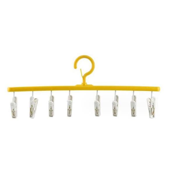 Bärbara Plaststrumpplintar med 8 Klämmor Yellow