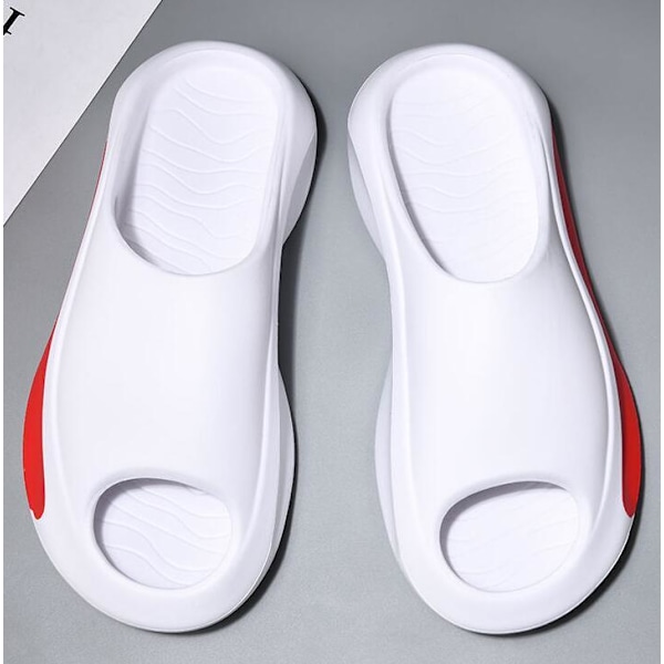 Herrar Casual Ytterkläder Tjocka Botten Svala Tofflor White 36-37