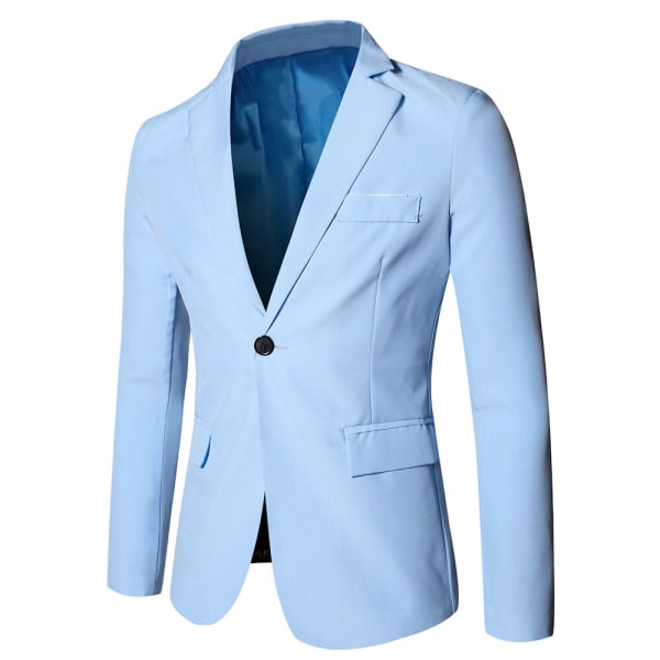 Casual Suit Slim Fit Jacketopp för män Light blue M