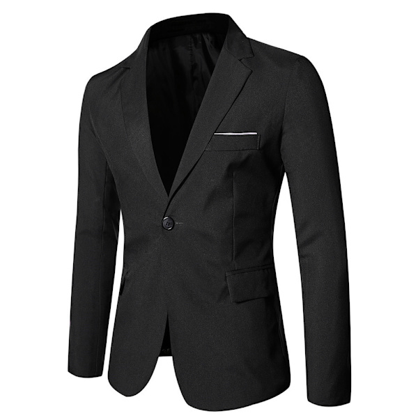 Herrar Casual Slim Fit Jacka black M