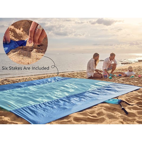 Extra stor strandsandtät matta Grey 220*180cm