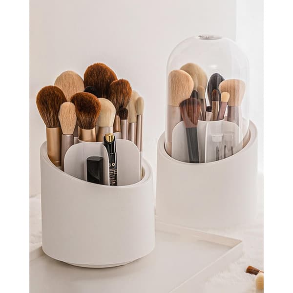 Makeup Penselholder Organizer, Roterende Støvfri Makeup Penselbeholder