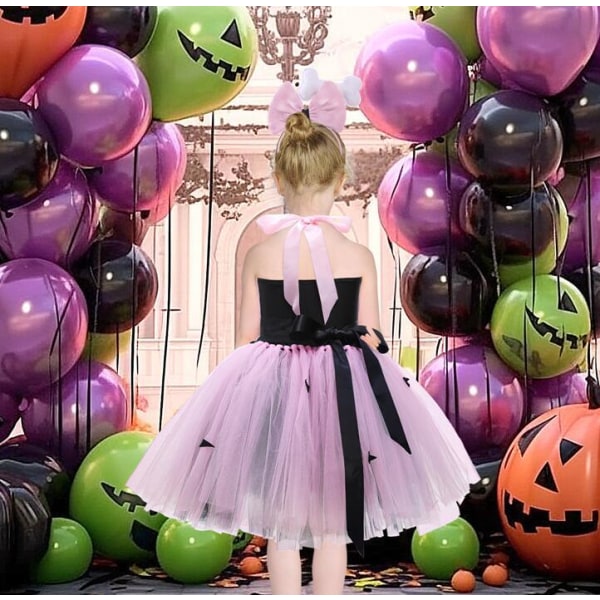 Flickor Halloween Utklädnad Prinsessa Poncho Klänning Pink 6T
