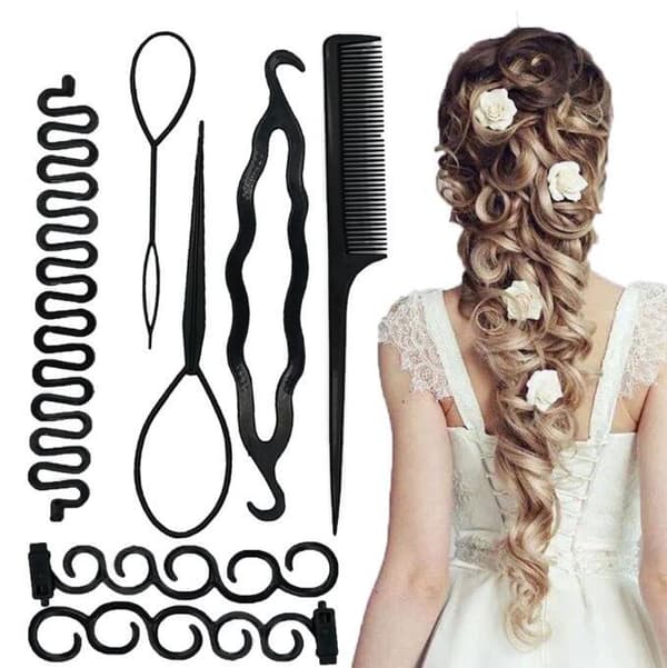 Set DIY Hårstylingtillbehör Set 7pcs