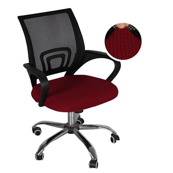 Office Universal Swivel Chair CoverStretch Slipcovers burgundy