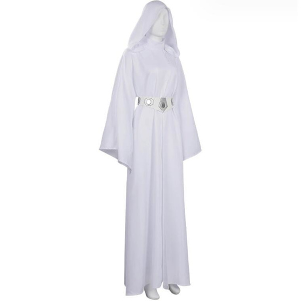 Naisten Prinsessa Leia Cosplay-asu Valkoinen Mekko L
