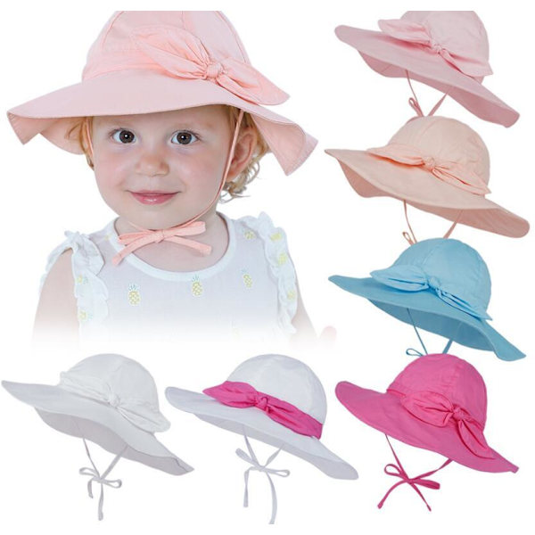 Baby sommar solskydd barn flickor hatt White Rose 52