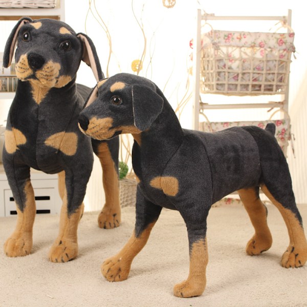 Plushdjur i svart labrador/pitbull-mix 38cm