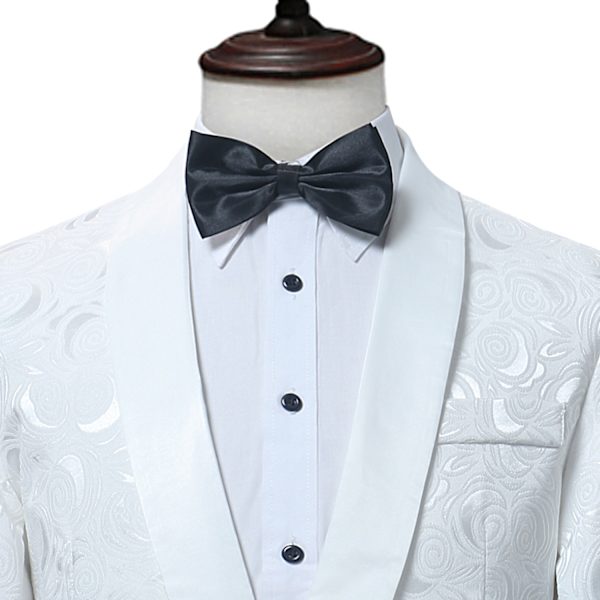 Herr 2-delad kostym Slim Fit Tuxedo för bröllopsfest M