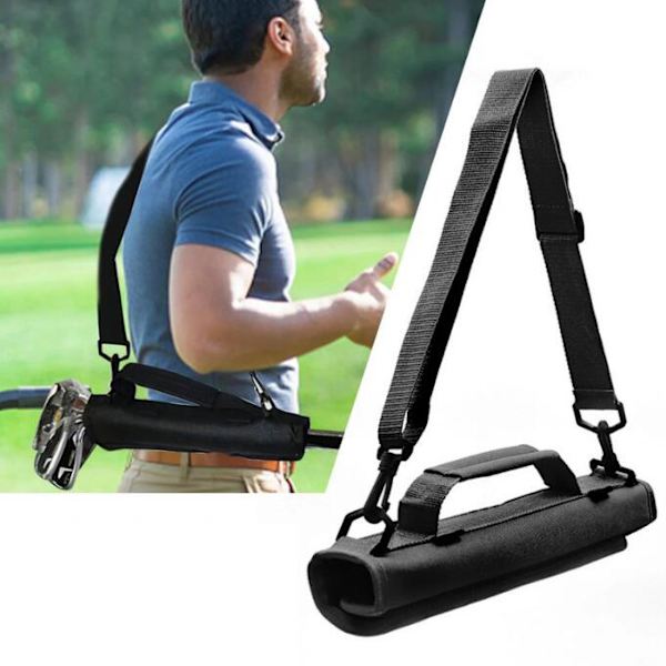 Bärbar golfklubbsväska för golfträning black